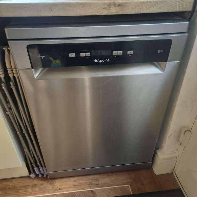 Preview of the first image of Silver Hotpoint dishwasher for sale..