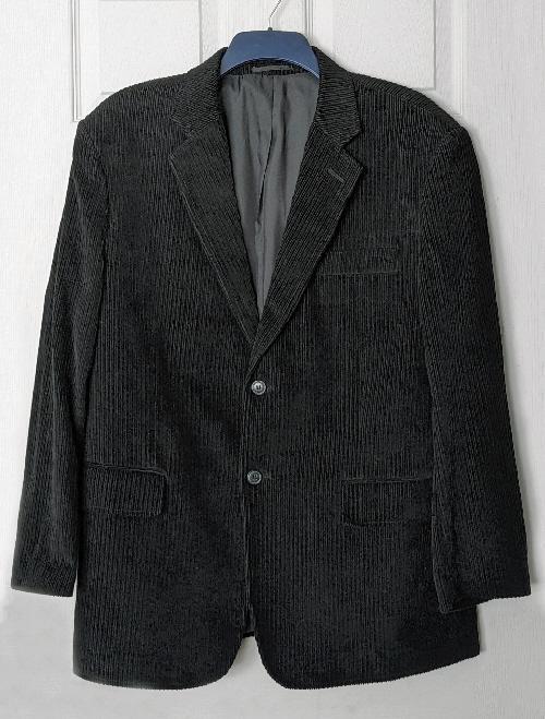 Preview of the first image of Smart Mens Black Corduroy Jacket - Size 40S    B29.