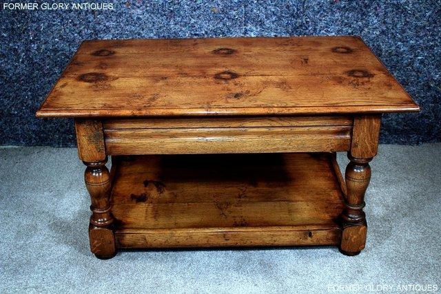 Image 10 of A TITCHMARSH & GOODWIN STYLE SOLID OAK POTBOARD COFFEE TABLE