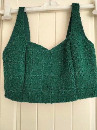Image 3 of Abercrombie and Fitch crop boucle fabric top