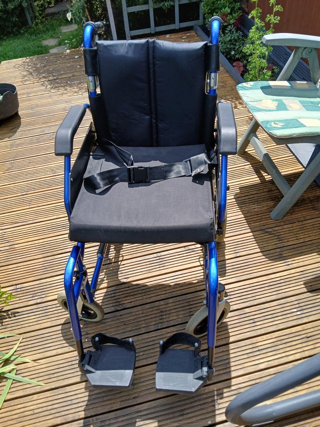 Preview of the first image of Wheelchair, good condition. Only used a few times. Buyer to.