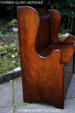 Image 18 of A TITCHMARSH AND GOODWIN OAK BENCH BOX SETTLE PEW ARMCHAIR