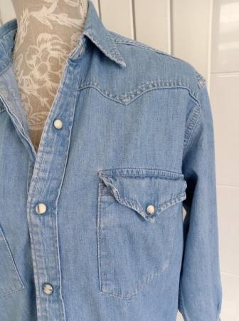 Image 2 of A (Reject) Levi Strauss Denim Shirt Size Small.