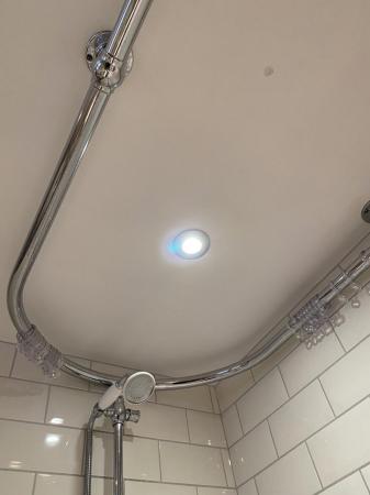 Image 2 of Roll Top Slipper Bath & Chrome Oval Shower Curtain Rail