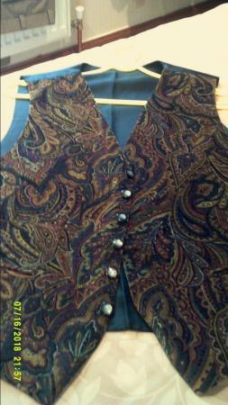 Image 1 of Cotton waist coat made of velvet fabric. Size 42 inch.