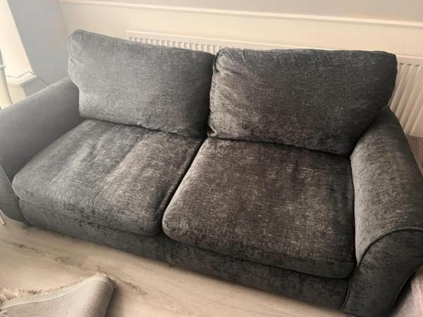 Image 3 of Argos Tammy charcoal grey 3 seater sofa