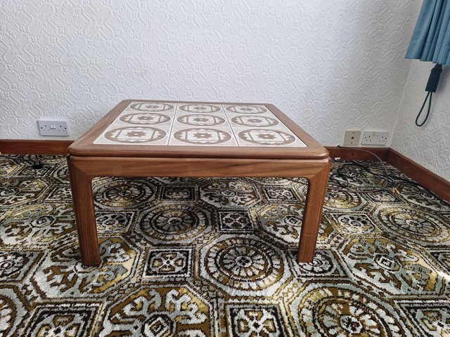 Preview of the first image of Old fashioned tiled coffee table.