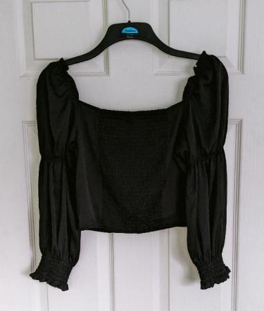 Image 2 of Ladies Black Off The Shoulder Gypsy Style Top - Size 10