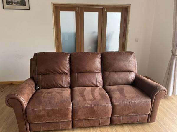 Image 1 of Electric recliners. 3 seater and two arm chairs