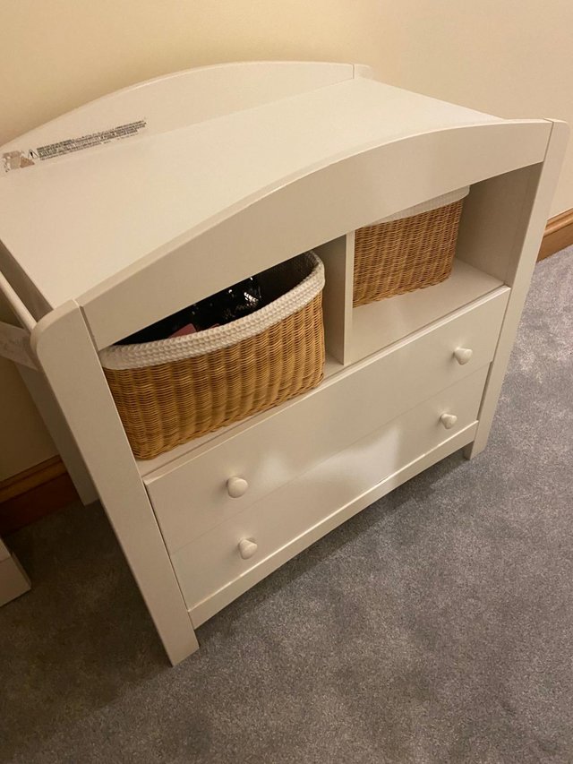 Preview of the first image of John Lewis Nursery baby change table and wardrobe.