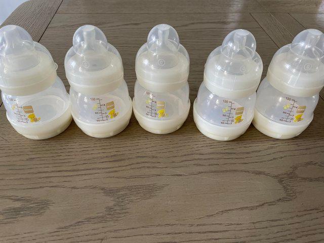 Preview of the first image of Mam anti colic easy start bottles 130ml x 5.