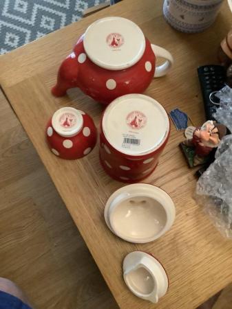 Image 2 of Minnie Mouse teapot,cookie jar and matching sugar bowl,