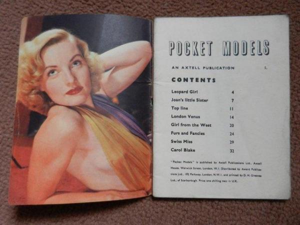 Image 3 of POCKET MODELS vintage 1950's Pin up glamour magazine