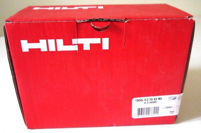 Image 3 of Box of Hilti nails 36mm x 1000x X-C 36 B3 MX,