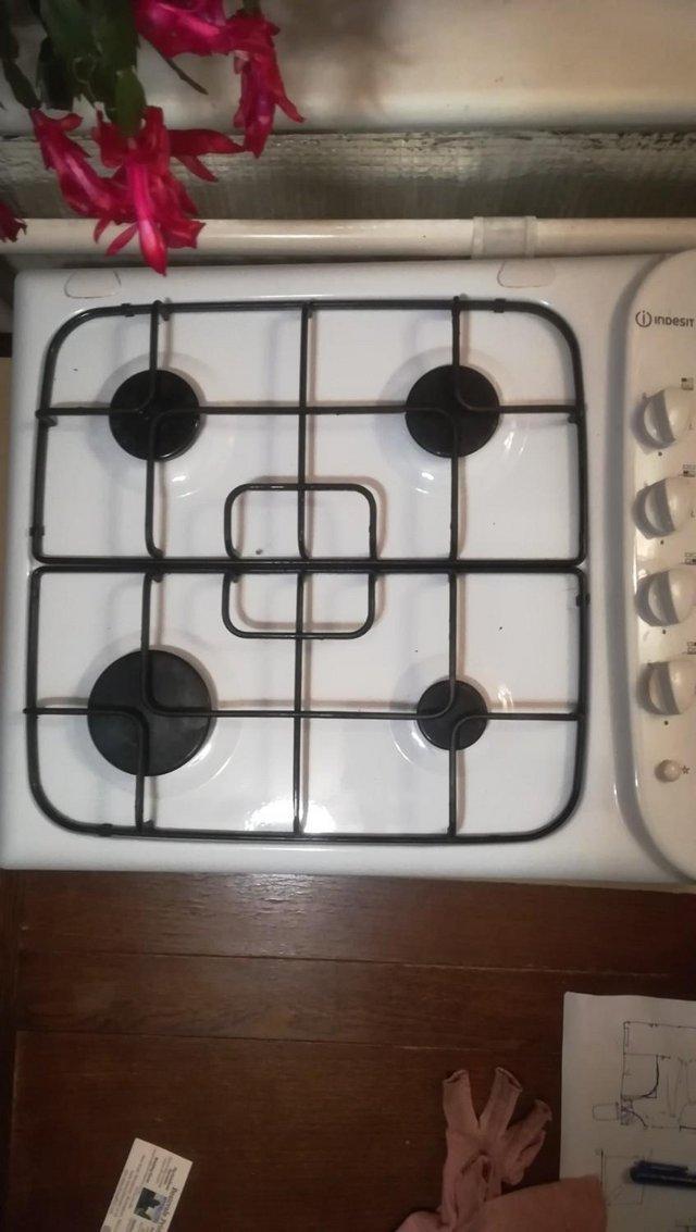 Preview of the first image of Indesit Gas Hob in working order, approx 7 years old.