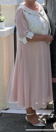 Image 1 of Mother of Bride/Groom- Blush and Silver dress and Hatinator