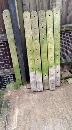 Image 1 of For sale six concrete fence posts, four foot long and four i