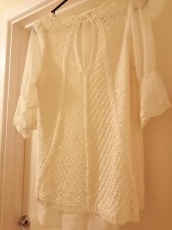 Image 1 of Tenki Lacy, cream blouse