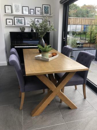 Image 3 of Oak Dining Table & 6 Chairs