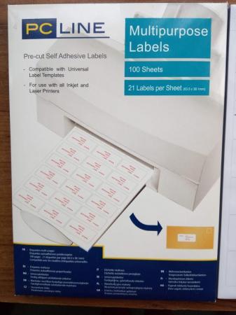 Image 1 of New Multipurpose Labels 100 sheets