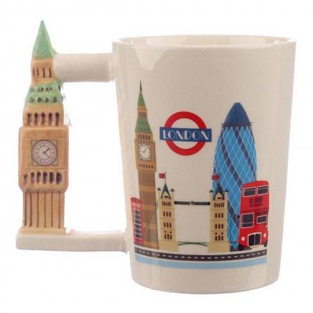 Image 2 of Collectable Big Ben Shaped Handle Ceramic Mug. Free Postage