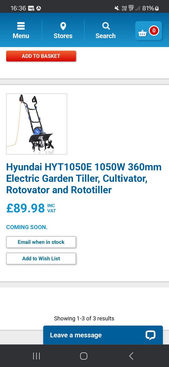 Preview of the first image of Hyundai garden tiler,mini cultivator.