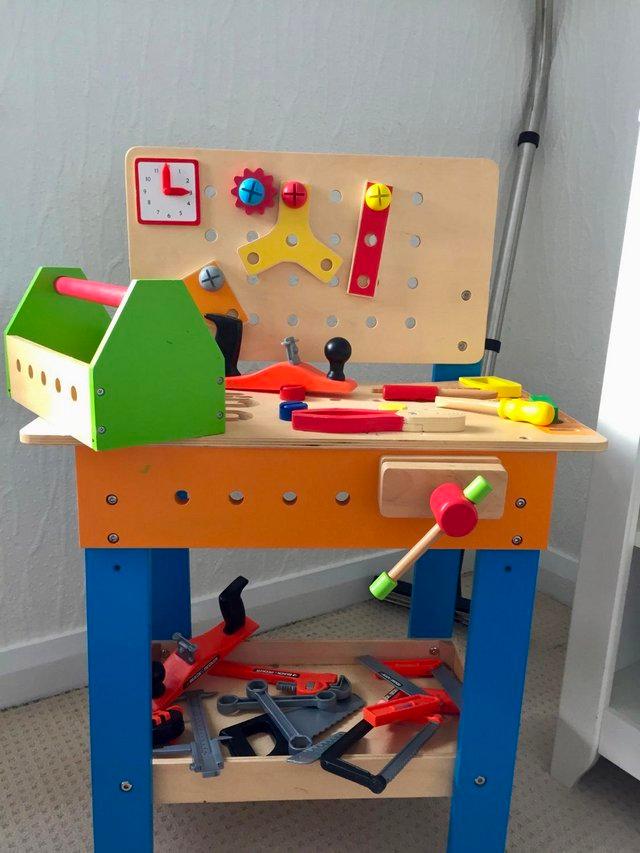 Preview of the first image of Child’s Wooden work bench, with many extras..