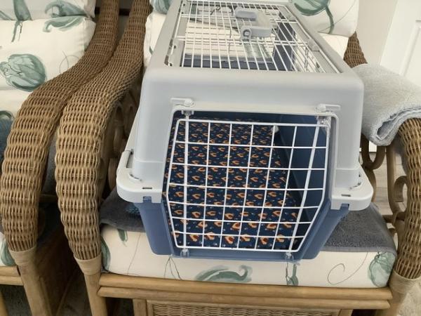 Image 4 of Cat carrier pale blue for sale