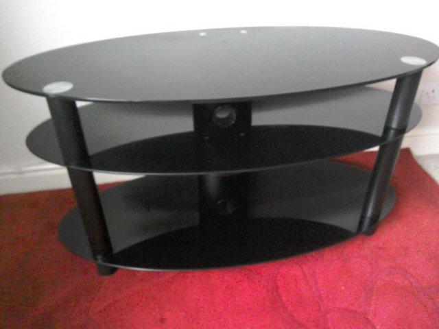 Preview of the first image of Black Glass TV Stand Drayton, Norfolk.