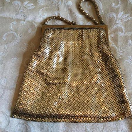 Image 1 of Vintage gold bag / purse chain mail