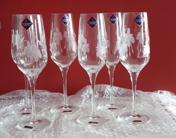 Image 2 of Edinburgh Crystal Champagne Glasses (Signed) from 1990s