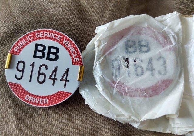 Image 3 of Three Vintage Public Service Vehicle Driver Badges