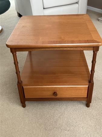 Image 1 of Lamp Table with draw by Nathan Furniture