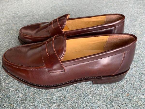 Image 3 of Men’s Samuel Windsor classic brown loafers size 9.5