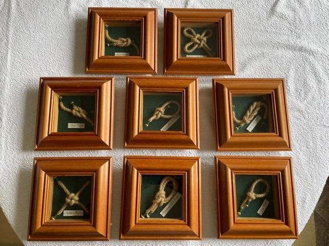 Preview of the first image of 8 x Individually Framed Nautical Knots With Names.