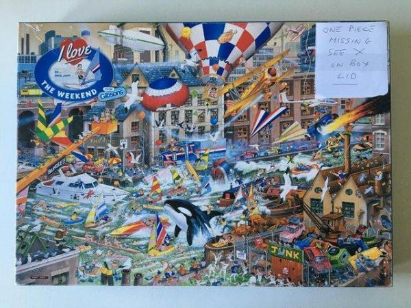 Image 3 of Gibson 1000 piece jigsaw titled I Love Weekends