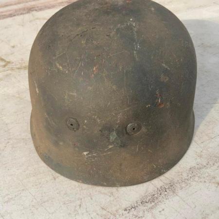 Image 4 of German Paratroopers helmet + liner and chin strap