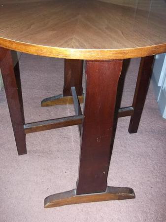 Image 3 of Mid century folding coffee / occasional table 60cm in diamet