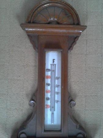 Image 3 of 1880s Oak Wheel Barometer