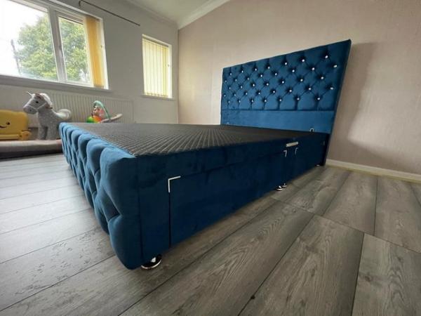 Image 1 of Handmade Designer Inspired Divan Bed with 4 Drawers