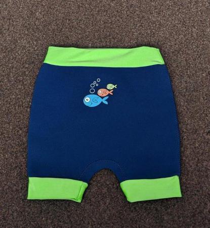 Image 1 of Swimbest Navy/Lime Green Nappy Shorts - Size up to 11Kg. BX4
