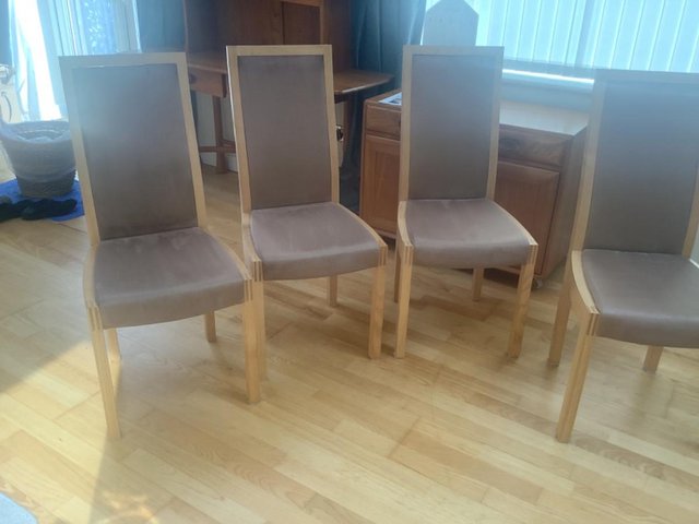 Preview of the first image of ERCOL SET OF 4 LATITUDE DINING CHAIRS..