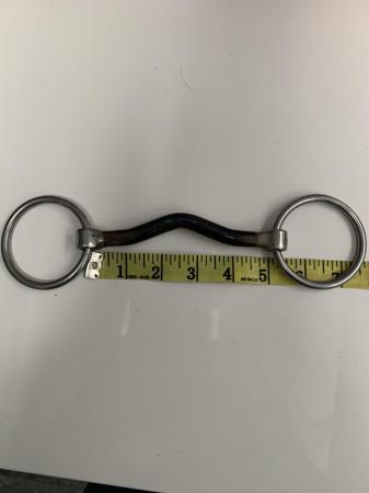 Image 1 of 5 inch sweet iron low port loose ring bit