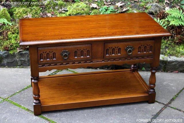 Image 3 of OLD CHARM LIGHT OAK TWO DRAWER COFFEE TABLE TV MEDIA STAND