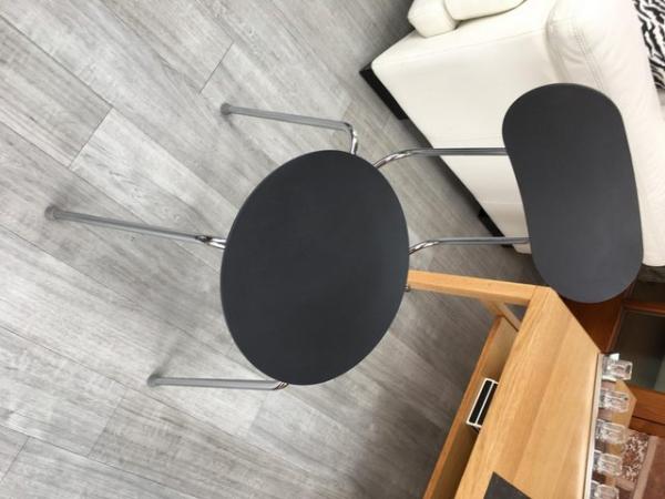 Image 2 of 2 Black/chrome Contemporary Kitchen Chairs
