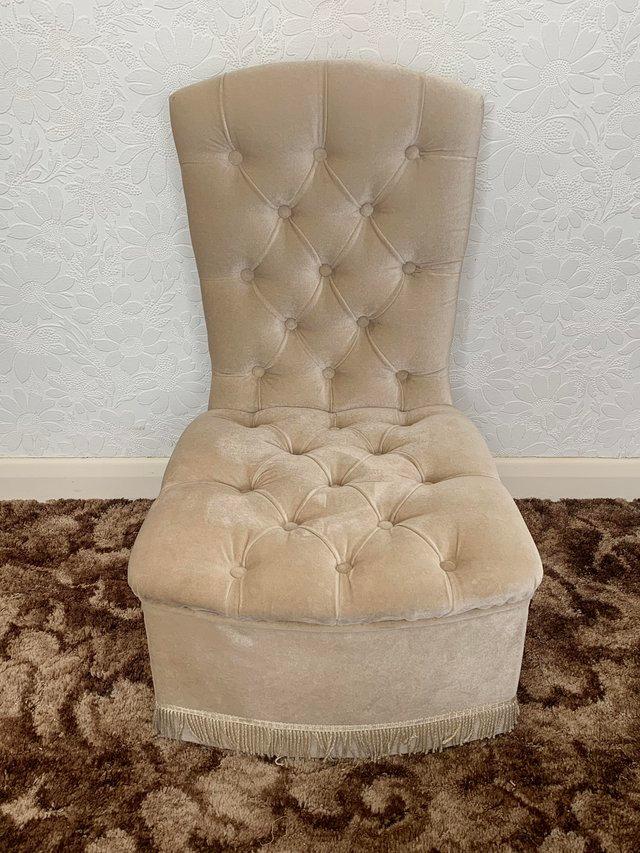Preview of the first image of Beautiful Upholstered Bedroom Chair.