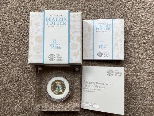 Image 1 of Peter Rabbit 2018 Silver Proof 50p