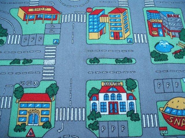 Preview of the first image of Children's Play Mat - Town City Car Roads Rug..