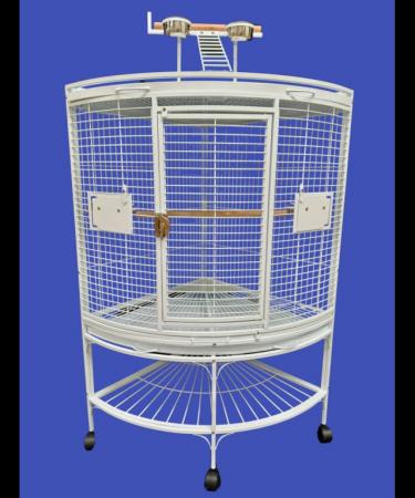 Image 1 of Parrot Supplies Louisiana Corner Parrot Cage With Play Top W