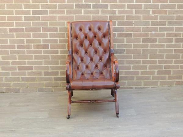 Image 3 of Chesterfield Vintage Slipper Chair on Castors (UK Delivery)